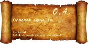 Oracsek Agnella névjegykártya